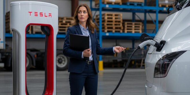 Tuxboard - Tesla lance une borne de recharge de 125 kW réservée à son camion Semi et non compatible avec votre voiture électrique