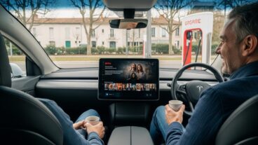 Tuxboard - Ce détail que peu de conducteurs Tesla connaissent pour regarder Netflix depuis leur voiture