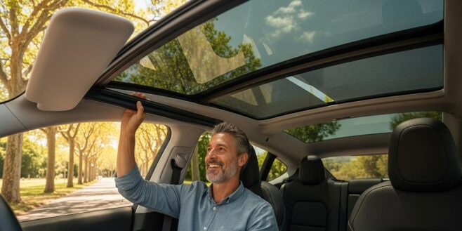 Tuxboard - Fini la surchauffe dans l'habitacle de la Tesla Model Y grâce à ce pare-soleil rétractable officiel enfin lancé