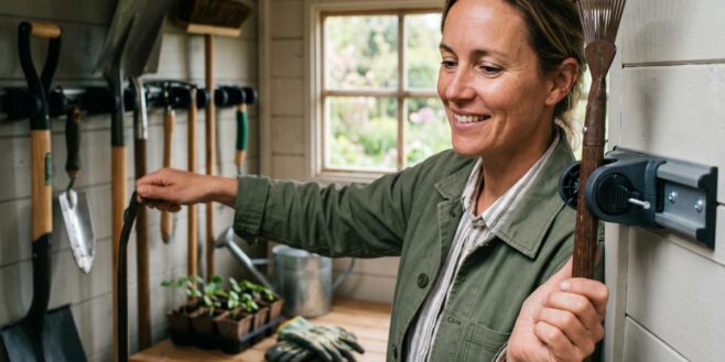 Tuxboard - Fini les râteaux qui traînent dans l'abri de jardin : ce support Parkside à 8,99 € chez Lidl change tout