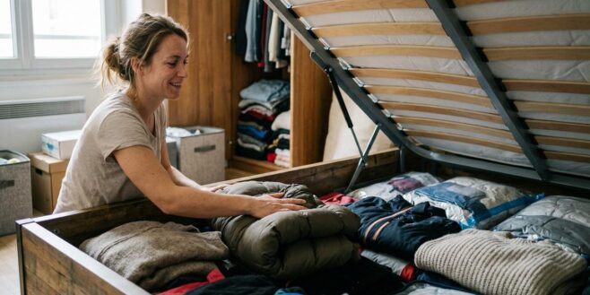 Tuxboard - Mes placards débordaient chaque été jusqu'à ce lit coffre Maisons du Monde soldé à 70 % qui cache 900 litres sous le matelas