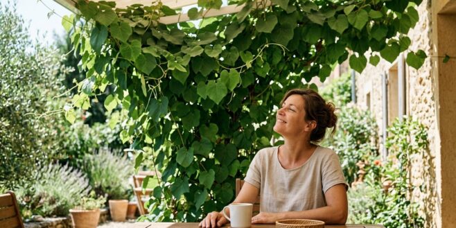 Tuxboard - Les paysagistes remplacent le store banne par cette liane qui pousse de 10 cm par jour et rafraîchit vraiment la terrasse