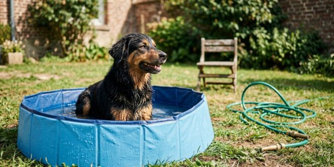 Tuxboard - J'ai troqué le jet d'eau contre cette piscine pliable pour chien à 7,99€ chez B&M et mon animal ne la quitte plus
