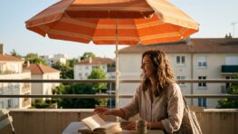 Tuxboard - Ce parasol IKEA orange à 24,99 euros ramène l'esprit Riviera des années 70 sur la terrasse et le balcon