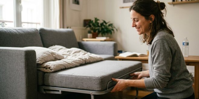 Tuxboard - Cette banquette IKEA à 208,99€ se transforme en lit d'appoint en quelques secondes pour vos invités
