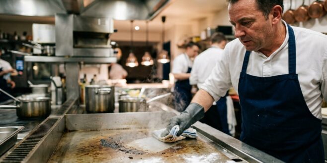 Tuxboard - Nettoyer sa plancha sans frotter : l'astuce des chefs à faire à chaud