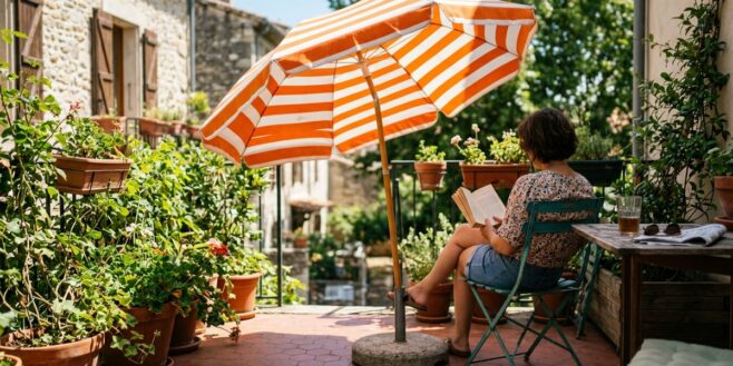 Tuxboard - Ce parasol IKEA à 24,99€ au look rétro orange va réveiller votre terrasse
