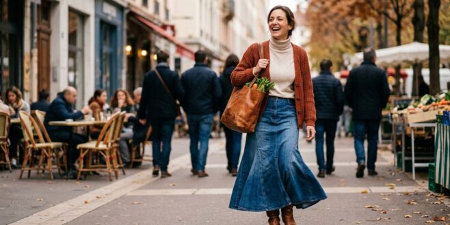 Tuxboard - Cette jupe longue en jean à godets chez Kiabi remplace la midi cet automne